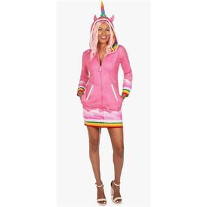Tipsy Elves Costumes for Women Adult Hooded Long Sleeve Front Zipper Dress -S
